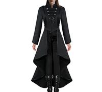 Generico Frac da donna, Frac gotico da donna - rinascimentale Steampunk - rinascimentale Steampunk, uniforme da sposa cappotto, giacca elegante per costumi di Halloween per feste da