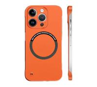Generico Frameless Matte Ultra Thin Magnetic Case for Iphone 16 Pro Max, 16/15/14/13, Hard Pc Slim Case Compatible with Magsafe (for iPhone 16 Pro Max,Orange)
