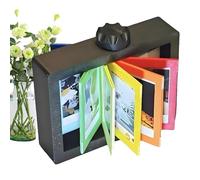 Generico Frames For Pictures - Photo Frame | Rotating Photo Album F0r Home Fathers Day | 360 Degree Hand Crank Turning Ornaments Table Decoration 12-Card Holder For Family Friends Living Room Bedroom