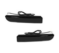 Generico Frecce Auto Per Lancer Per Outlander Per Evolution X 12V LED Rosso Paraurti Posteriore Riflettori Luci Freno Fanale Indicatore Direzione Indicatori di direzione(Smoked Lens)