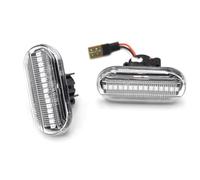 Generico Frecce auto Per Master II Per Kangoo Per Rapid LED sequenziale dinamico rapido Ripetitore laterale Lampeggiante ambra Canbus senza errori(Dynamic Crystal)