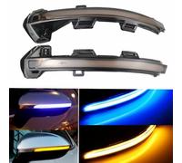 Generico Frecce Dinamiche,Indicatori Di Direzione 2 Pezzi Indicatori Di Direzione Dinamici Uso Adatto For MK8 VIII GTI R 8 GTD GTE LED Specchietti Retrovisori Sequenziali(Dynamic Yellow Blue)