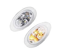 Generico Frecce Laterali Assemblaggi indicatori direzione laterali per camion cabina anteriore LED completi per semi-camion Cascadia 2008-2017 Luce Emergenza(Clear Lens)