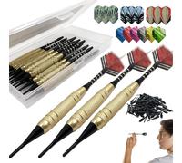 Generico Freccette a Punta Morbida con Alette - Set di Freccette con 12 Freccette da 18 g e 100 Punte | Set di Punte morbide per Professionali per Accessori per elettroniche