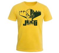 Generico FRECS T-Shirt Uomo Bambino Ragazzo Jeeg Robot Hiroshi Shiba Cartoni Anni 80... (IT, Testo, L, Regular, Regular, Giallo)