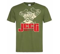 Generico FRECS T-Shirt Uomo Bambino Ragazzo Jeeg Robot Hiroshi Shiba Cartoni Anni 80 (IT, Testo, XL, Regular, Regular, Verde Olive)