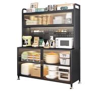 Generico Freestanding Kitchen Shelf, 5-Tier Storage Rack for Bakers, Ideal for Spices, Pots, Pans, and Microwave Oven