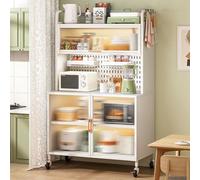 Generico Freestanding Kitchen Shelf, 5-Tier Storage Rack for Bakers, Ideal for Spices, Pots, Pans, and Microwave Oven