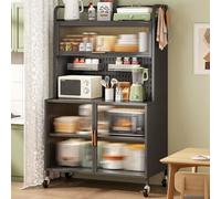 Generico Freestanding Kitchen Shelf, 5-Tier Storage Rack for Bakers, Ideal for Spices, Pots, Pans, and Microwave Oven