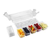 Generico Freezer Storage Containers | 5-Compartment with Lids Space Saving | Food Storage Meal Prep Containers,for Home Kitchen Fridge Camping Picnic Travel Lunch Fruit Snack Salad