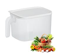 Generico Fridge Organizer Box - Ice Bin, Frosted Clear Container, Handle Lid Basket | Durable Freezer Crate for Drinks Vegetables Home Kitchen Organization Bin Kitchen Use