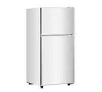 Generico Frigorifero Portatile a Doppia Porta 58L, Congelatore e Refrigeratore Verticale, Colore Bianco
