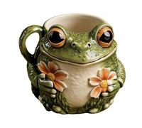 Generico Frog Coffee Mug - 13cm Resin, Frog Flower Teacup, Novelty Cup | Decorative, Coffee Mug Decoration For Fishing, Outdoor, Water, Campfire, Tea, Hiking, Adventure, Game, Home, Camping, Whiskey
