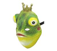 Generico Frog Cosplay Masque, Novelty Animal Face Masques, Realistic Frog Props, Fun Costume Accessories for Theme Photography Stage Performance Carnival Party Events, 27x24cm
