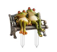 Generico Frog Decor - Frog Couple Bench Sculpture, Romantic Toad Bench Figurines | Outdoor Garden 2D Flat Acrylic Ornaments Statue For Home Outside Bookshelf Patio Porch Backyard Indoor Living Room