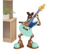 Generico Frog Figurines - Music-Themed Mini Animal Sculpture, Funny Violin Frog Statue with Artistic Design, Decorative Table Accent for Living Rooms, Shelves, Studies, Bedside