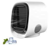 Generico Frostyfuse Condizionatore, Ventilatore Di Raffreddamento, Mini Raffrescatore D'aria, Ventilatore Da Scrivania Portatile Usb Umidificatore Integrato Filtro Dell'aria Per Ufficio Casa (Bianco)