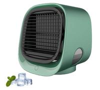 Generico Frostyfuse Condizionatore, Ventilatore Di Raffreddamento, Mini Raffrescatore D'aria, Ventilatore Da Scrivania Portatile Usb Umidificatore Integrato Filtro Dell'aria Per Ufficio Casa (Verde)