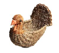 Generico Fruit Basket - Woven Fruit Storage Basket | Turkey Shaped Desktop Sundries Organizer For Potatoes Bread Crackers Chips Kitchen Pantry Counter Table Shelf Party Holiday