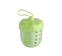 Generico Fruit Container - 600ml Portable Strainer Box With Lid And Fork