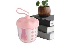 Generico Fruit Container - 600ml Portable Strainer Box With Lid And Fork