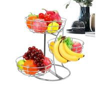 Generico Fruit Storage Countertop - Banana Hanger Stand for Kitchen | Multi-Tier Fruit Stand with Basket Organizer, Vegetable Onion Bread Snack Holder for Home Apartment Party Food Display