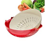 Generico Fruit Washing Bowl - 10.63x9.84x3.94 inches Strainer Bowl | Fruit and Vegetable Washing Bowls | Drainer Cleaner Wâshing Tools for Salad Veggie Pasta BBQ Food, Home Picnic Kitchen Accessories