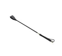 Generico Frusta da Equitazione, Frusta Portatile Resistente in Pelle PU for l'addestramento equestre, Leggera, Antiscivolo con Manico(Black A(30cm))