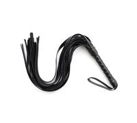 Generico Frusta da Equitazione, Frusta Portatile Resistente in Pelle PU for l'addestramento equestre, Leggera, Antiscivolo con Manico(Black B)