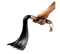 Generico Frusta for Cavalli in Pelle PU da 42 cm, Frusta in Pelle Scamosciata Fatta a Mano con Ciondolo a Campana, Strumento for l'addestramento dei Cavalli