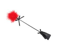 Generico Frusta Portatile da 49 cm, Frusta in Pelle for addestramento equestre, Morbida al Tatto, fornisce comandi al Cavallo offrendo al Contempo Una Migliore Protezione(Red)