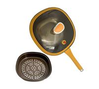 Generico Frying Pan - Sauté Pan with Ergonomic Handle, Versatile Skillet Cookware Pot for Cooking on Oven, Kitchen, Indoor Outdoor Use, or Camping Meals, 17.72x11.81x3.94 inches