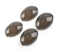 Generico FSFYUK Copertura decorativa per indicatori di direzione per moto, ricambio per copriobiettivo per lampada di illuminazione per KLX150/L 2014-2020, fumo, 4 pezzi