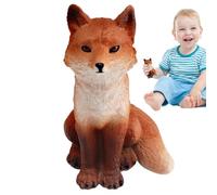 Generico Fuchs Tischfigur - Simulierte Wilde Tier Skulptur, Detailreiche Sammler Figur, Realistisches Design | Dekoratives Highlight Fuer Schreibtisch Schule Indoor Outdoor Fotografie Requisiten