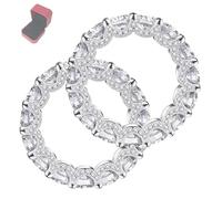 Generico Full Star River Ring, Handmade with 266, Full Star River Moissan Diamond Ring, for Engagement & Anniversary (1 Pair,6)