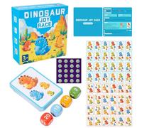 Generico Fun Dinosaur Matching Game - Colored Dice Toys, Math Card Games for Desktop, Kindergarten Children Family Play, Educational Activity for Children, Cognitive Skill Learning Set