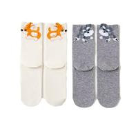 Generico Funny and Cutes Cat Socks with Balls,Cute Cotton Novelty Funny Animal Fun Crew Socks, Cute Cat Socks for Women (2pcs+a,Taglia unica)