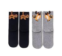 Generico Funny and Cutes Cat Socks with Balls,Cute Cotton Novelty Funny Animal Fun Crew Socks, Cute Cat Socks for Women (2pcs+d,Taglia unica)