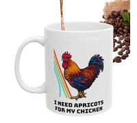 Generico Funny Chicken Mug - 350ml Ceramic Tea Cup, Rooster Coffee Mug, Humorous Farmhouse Drinkware, Decorative Beverage Holder | For Morning Coffee, Evening Tea, Kitchen, Workplace, Home And Travel