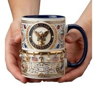 Generico Funny Coffee Cups | 250th Ceramic Vintage Commemorative | US Eagle Tea Mug Coffee Cups | for Holiday Party Office School Bar Table Desk Decor Water Milk Juice Drink