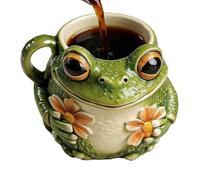 Generico Funny Coffee Mug Resin Funny Novelty Frog Flower Cups