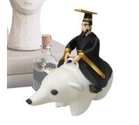 Generico Funny Emperor Figure, Decorative Home Model, 3.94x1.97in Collectible Polar Bear Statue, Hand-Painted Detail, Funny Animal Sculpture for Teens, Adults, Living Room, Bedroom