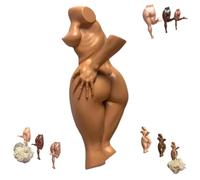 Generico Funny Human Body Wall Hook, 5 Inches Cheeky Sculpture Bathroom Entryway Towel and Key Holder, Bold Playful Home Decor Housewarming Gag Gift for Humorous Friends