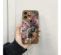 Generico Funny Monkey Phone Cases for iPhone, Trendy Monkey Drinking Phone Case Compatible, All-inclusived Shockproof TPU Clear Protective Cover for iPhone 16/15/14/13/12/11 Series (Brown A,12MINI)