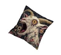Generico Funny Screaming Goat Home Decor Pillow Co | Soft 18x18 Pillow Covers For Farmhouse And Office, Decorative Goat Accent For Chair And Car, Hidden Zipper Case; Ideal For Quirky Gift Giving Use