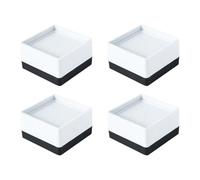 Generico Furniture Risers - Square Extender Feet, 4-Pieces with Anti-Slip Base, Heavy Duty Polymer, Stackable Support Design, Elevation Lift Accessory for Home Kitchen Living Room Laundry Study