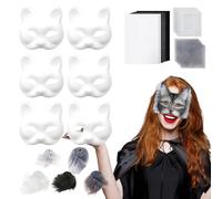 Generico Furry Face Cover, Breathable Soft Mask, Fun Arts and Crafts Accessory, Cosplay Parties, Animal Costume with Eye Meshes for Boys Girls Adults, Theater Performances, Christmas
