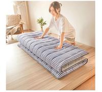 Generico Futon Materasso Topper Giapponese Tradizionale Materasso Pavimento Pad Tappetino per Tatami Materassino da Campeggio per Camera Degli Ospiti e Camera da Letto(Gray checkered,180x200cm)