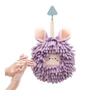 Generico Fuzzy Ball Hand Towel, 20x17cm Absorbent Kitchen Rag With Loop | Comfortable Material Animal Design Cute Bathroom Hand Towels,for Bathroom, Kitchen, Gym, Home, Travel, Spa, Hotel, Salon