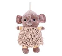 Generico Fuzzy Ball Hand Towel - Soft Elephant Doll Hanging Towel for Quick-Drying | Absorbent Washcloth for Kids, Adults, Spa, Gym, Poolside, Kitchen, Nursery, Beach, Holiday, Birthday Gift